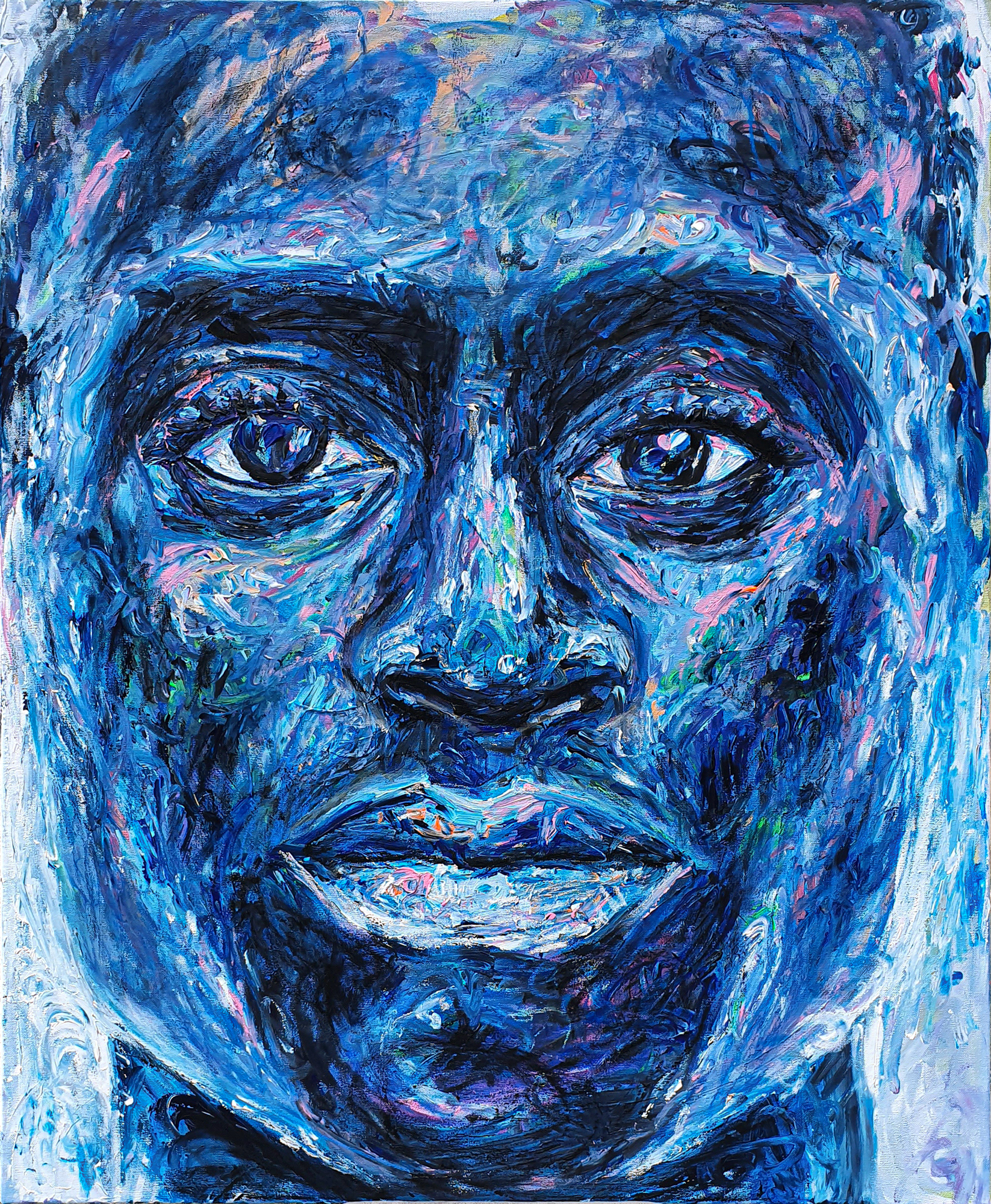 L’homme-bleu-noir-tableau-peinture-portrait-artiste-peintre-zohra-hassani